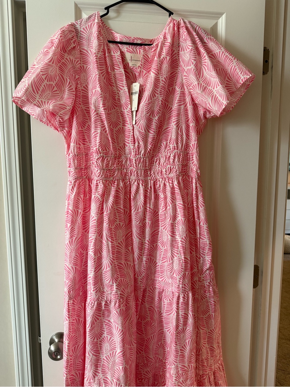 Anthropologie Pink Printed Somerset Dress